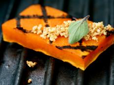 Set the tone for a tasty Thanksgiving dinner with Grilled Butternut Squash with Brown Butter Powder.&nbsp;