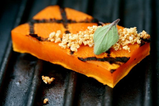 Set the tone for a tasty Thanksgiving dinner with Grilled Butternut Squash with Brown Butter Powder.&nbsp;