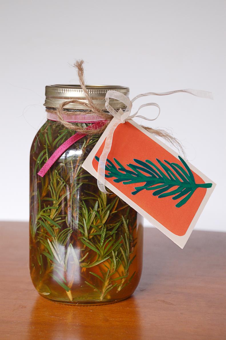 Rosemary infused honey creates a unique combination of flavors that is wonderful for cooking or adding to a snack. Place your dried rosemary in a jar and cover with honey. You can use whole or crushed dried rosemary for this honey, but the larger the pieces the easier it will be to strain the honey at the end. Let the herbs sit for up to 2 weeks. When you are happy with the flavor of your honey strain out the rosemary and enjoy! Try this honey with a sweet potato biscuit or as a glaze for chicken.