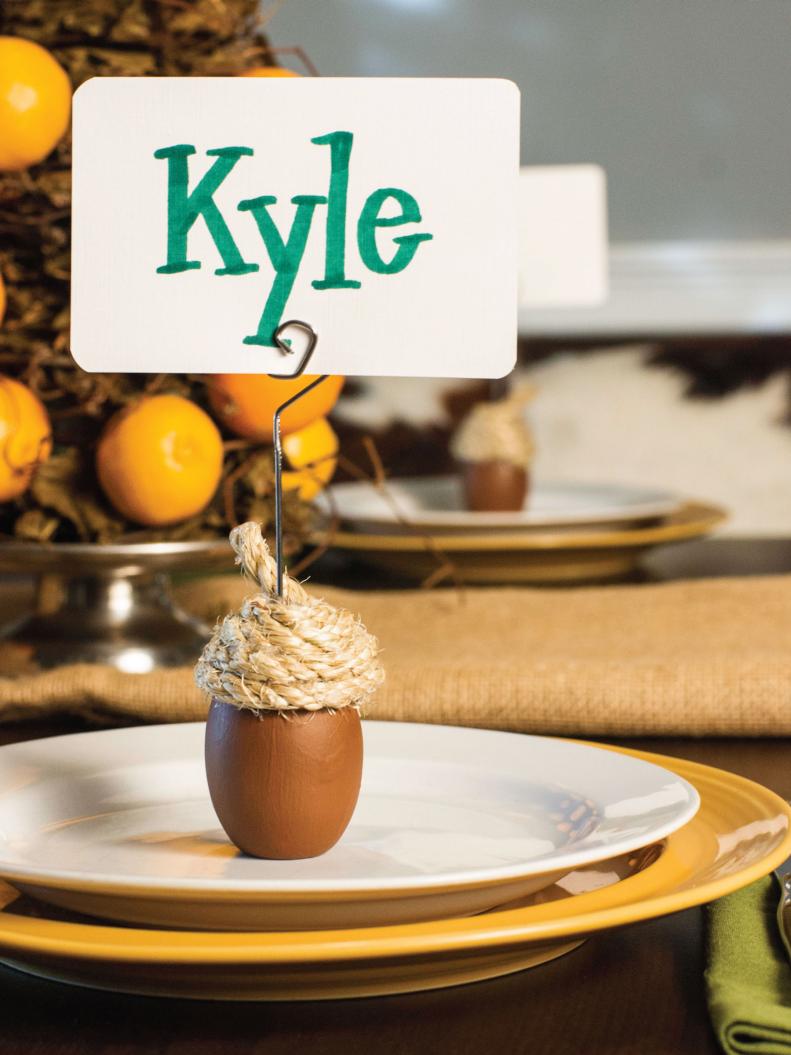 Bring some charm to your table with these adorable acorn place card holders.