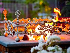 Fire Pit Railing Intricately Designed with Filigree