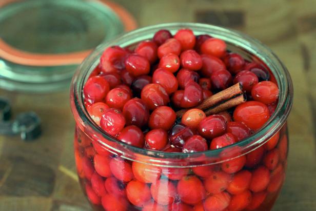 Tart cranberries pickle easily for use as a condiment or holiday cocktail garnish.