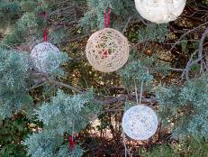 Take string ornaments outdoors