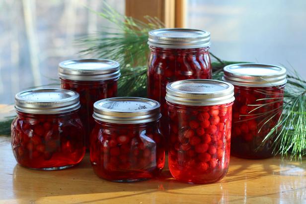 Cranberries canned for long-term storage can also  be used to decorate for the holidays.