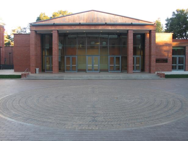 This labyrinth of brick and pavers was a collaboration between Suzman Design Associates and Thomas Hacker and Associates for a school. Labyrinths are quite popular with children who are engaged by the design and interact naturally with it.