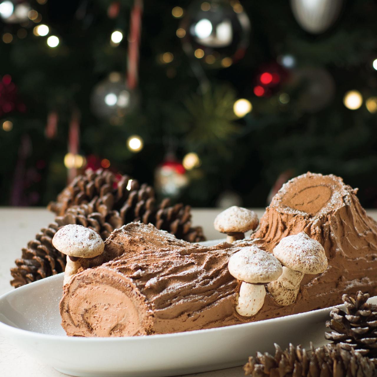 Add some 'Ho Ho' to the holiday with a mini Buche de Noel