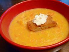 shrimp and spicy pumpkin soup
