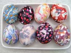 silk-dyed Easter eggs