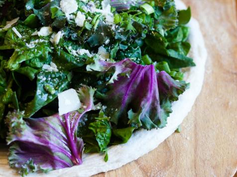 Spinach and Purple Kale Pizza