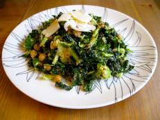 Late Summer Kale and Roasted Chickpea Salad