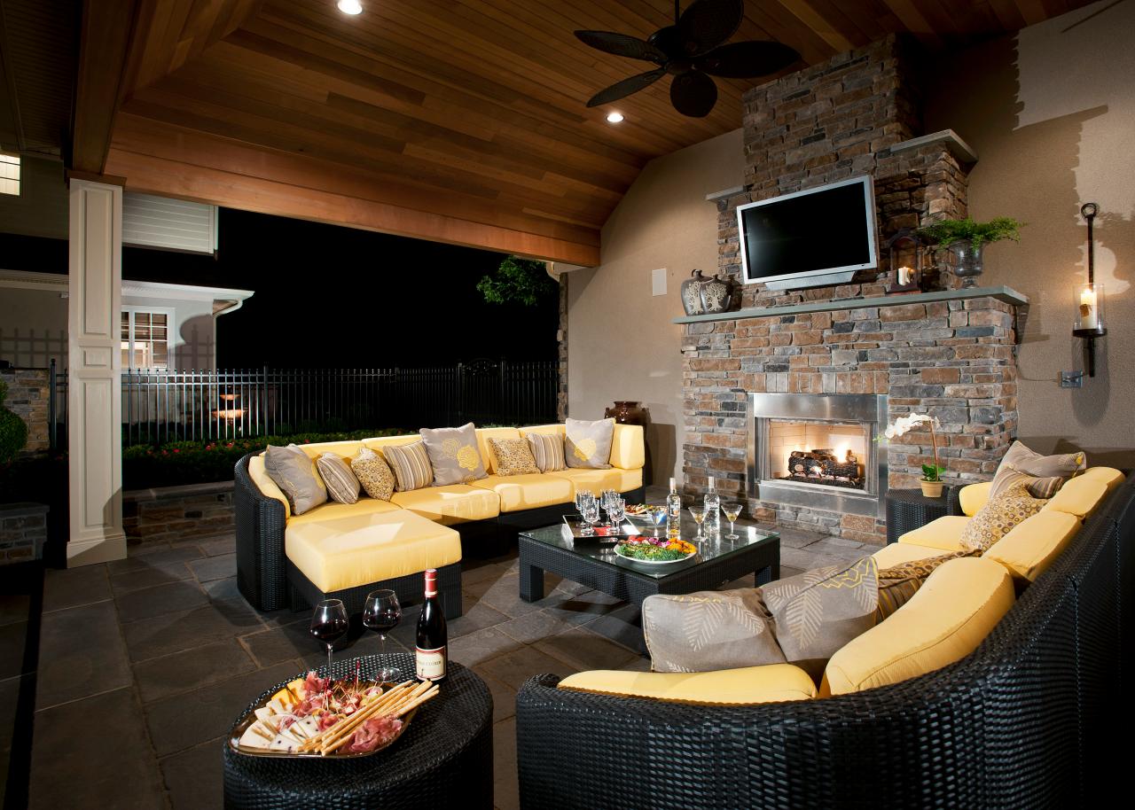 Outdoor Electric Fireplace Options Hgtv