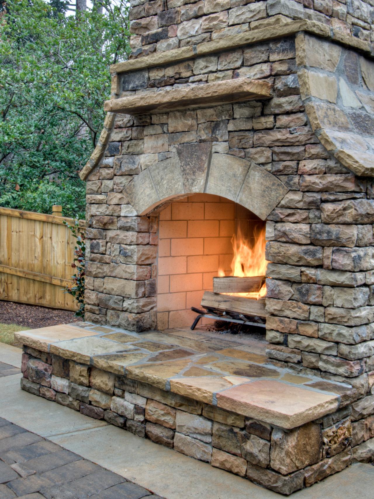 How To Build An Outdoor Fireplace Hgtv