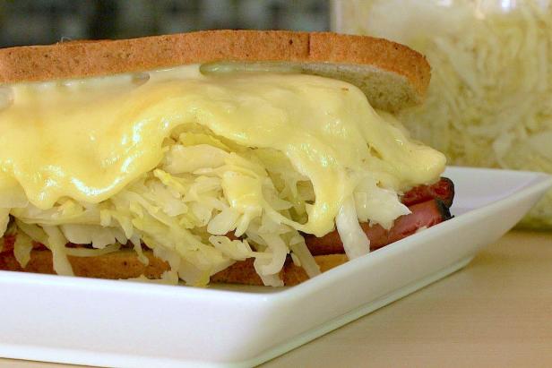 Homemade sauerkraut is a tangy topper for hot dogs or a classic reuben.