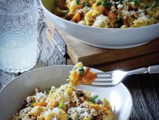 Enjoy the fall flavors of this slightly spicy pumpkin pasta dish.