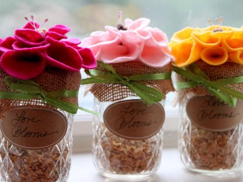 Mason Jar Wildflower Wedding Favors