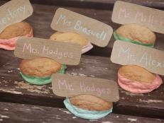 There are many opportunities to include your garden in wedding decorations, and one detail that shouldn't be overlooked is place cards. Beautiful place cards are a small touch that can really make an impact. These walnut shell place card holders are made by dipping the bottom half in paint that matches the wedding colors. Use a small saw to cut a slit across the top and place the name cards in for a beautiful display.