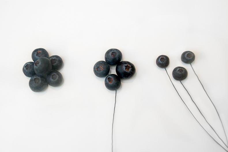 For smaller berries you can place them individually on wires, or create clusters. You can form &quot;flowers&quot; by arranging berries and wiring those arrangements together.