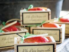 This fresh, edible reminder of the special day will delight your wedding guests
