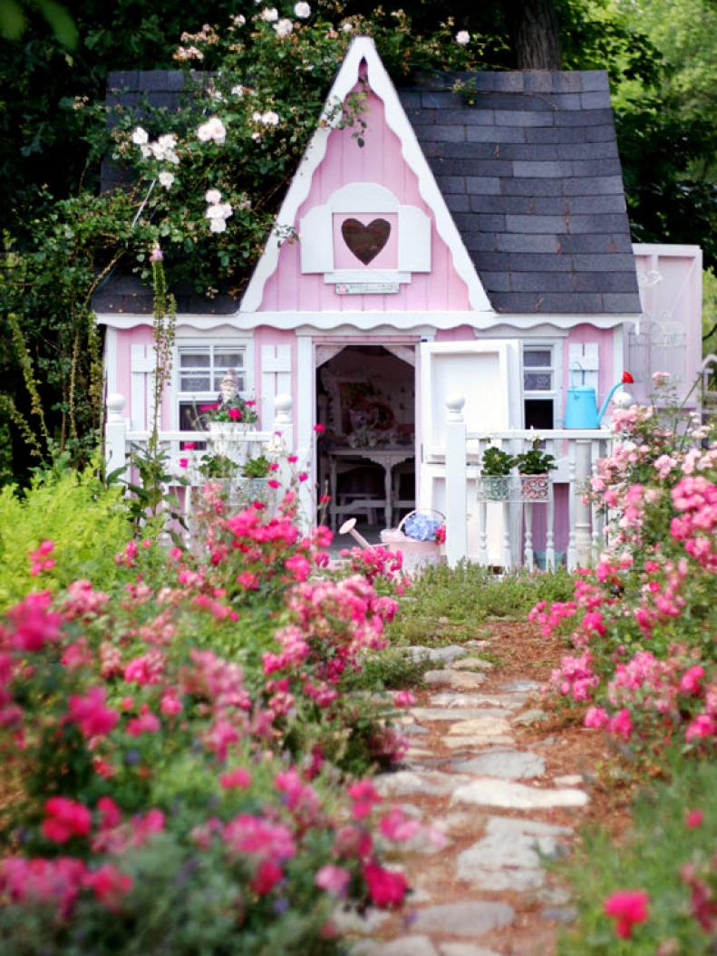 Pink Cottage-Style Playhouse