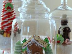 Add a touch of whimsy to your holidays with these entirely edible displays on wintry scenes.