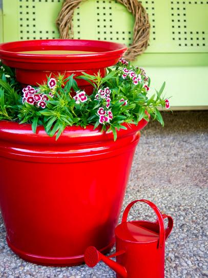 diy garden planter and bird bath