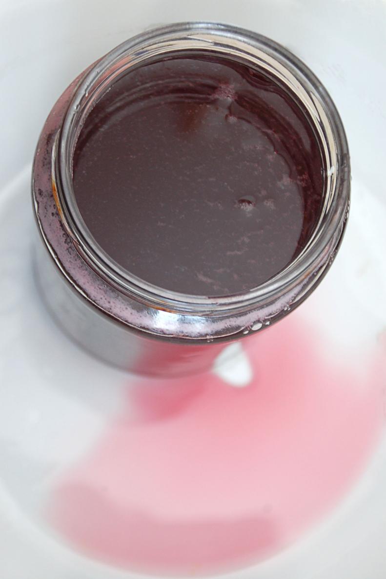 You can create beautiful red and lavender dyes using fruit juices. Simply add a little vinegar and salt to a deeply colored juice like cranberry, pomegranate, cherry or even red wine. Cranberry will give you a light pink color with hints of shimmery blue while pomegranate and cherry will be deeper reds.