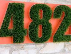 Faux isn't a no-no when it comes to these cute grass street numbers- a perfect front door accessory!