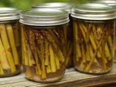 Pickled asparagus can be eaten on its own or used as a spectacular garnish for Bloody Marys.