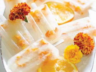 These popsicles incorporate citrus and marigold petals for a bright, summery treat.