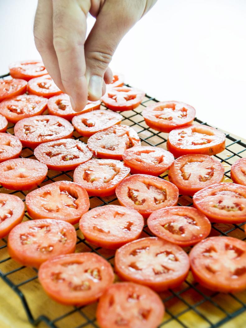 Salting the tomatoes