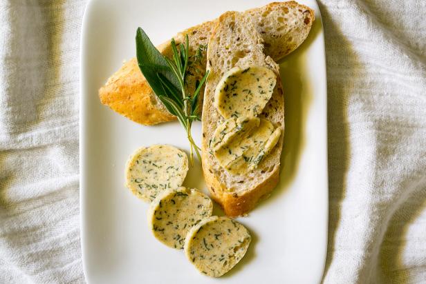 Toast with Slabs of Herb Butter