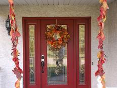 Display a splash of Autumn color over your front door, around an arch way or draped across a beautiful bench with your own handmade Fall garland. Gather some nearby leaves and in a few hours you will have a garland of beautiful reds and yellows!