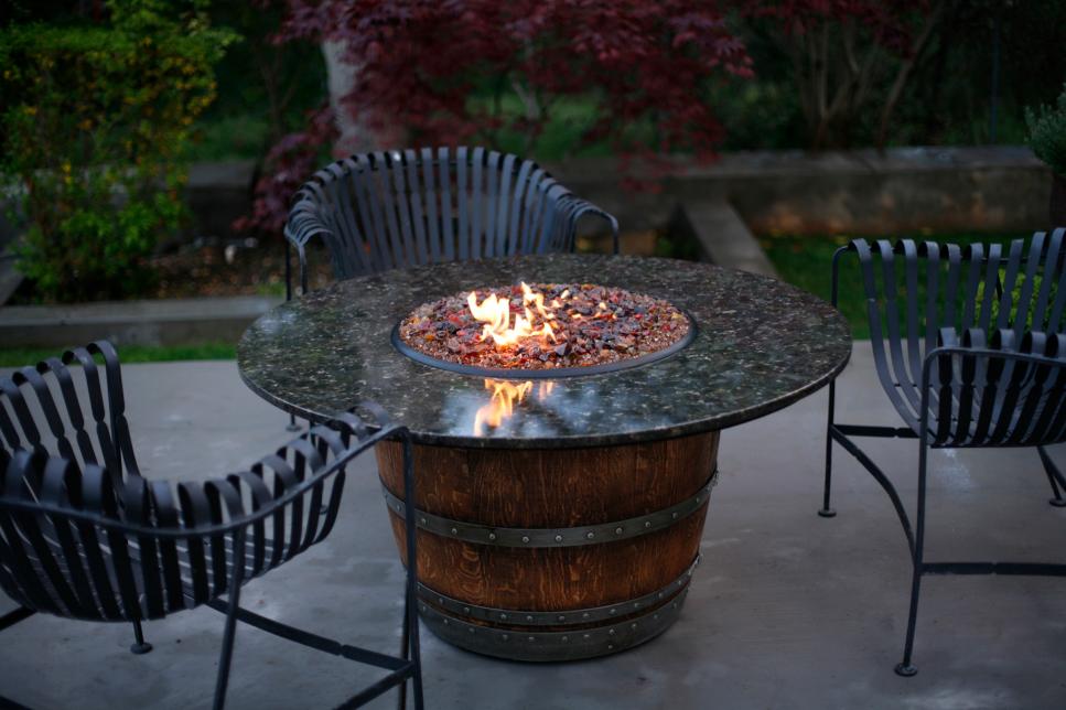 Fire Tables For Outdoor Entertaining, How To Build A Wine Barrel Propane Fire Pit