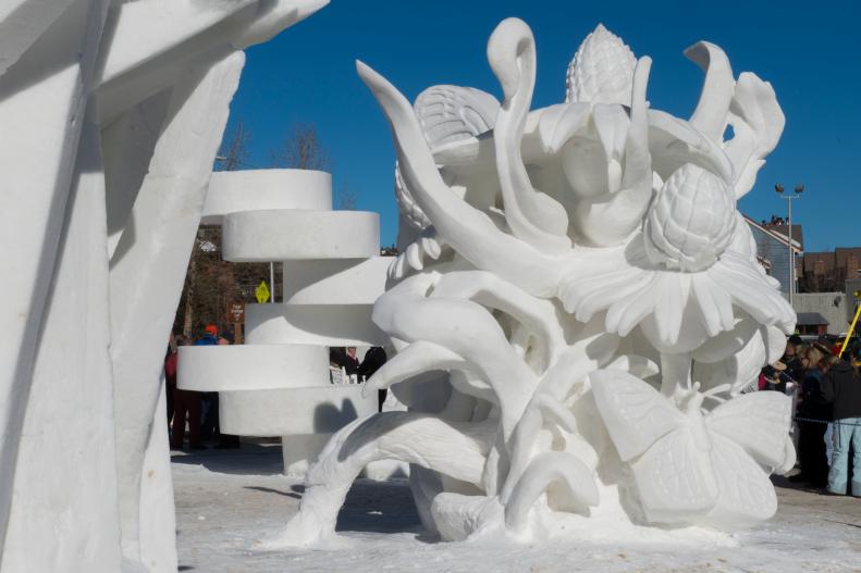 A 360-degree snow sculpture brings in flowers and butterflies during the&nbsp;<a href="http://www.gobreck.com/events/international-snow-sculpture-championships">International Snow Sculpture Championships</a>&nbsp;in 2014 in Breckenridge, Colo. The Wisconsin team's sculpture took third place, with a judge commending its sense of gracefulness and spring-like look.