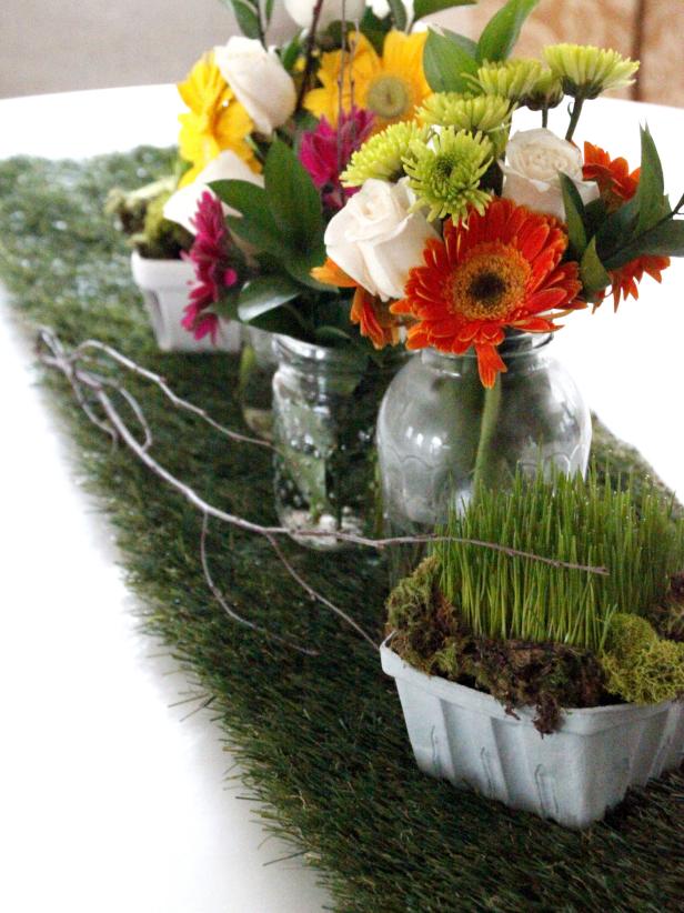Diy Grass Tablerunner, How To Make A Plant Table Runner
