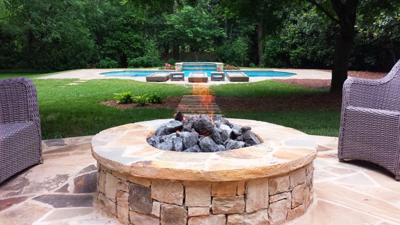Using natural gas burners coupled with volcanic stone or &quot;fire-glass&quot; is a clean and easy way to &nbsp;incorporate a stone fire pit into a yard, says&nbsp;Brad Renken of Georgia-based <a href="http://www.hsenviro.com" target="_blank">Hearthstone Environments</a>.