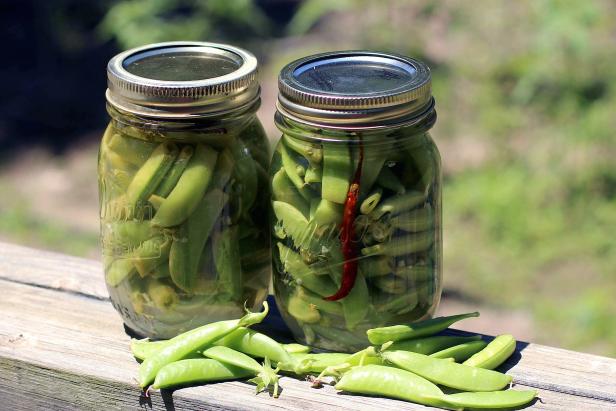 Sugar snap peas can be eaten whole, making them a great choice for pickling.