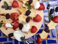 Grilled Strawberry Shortcake Bites with Berries