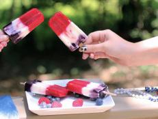Red, White and Blue Berry Pops