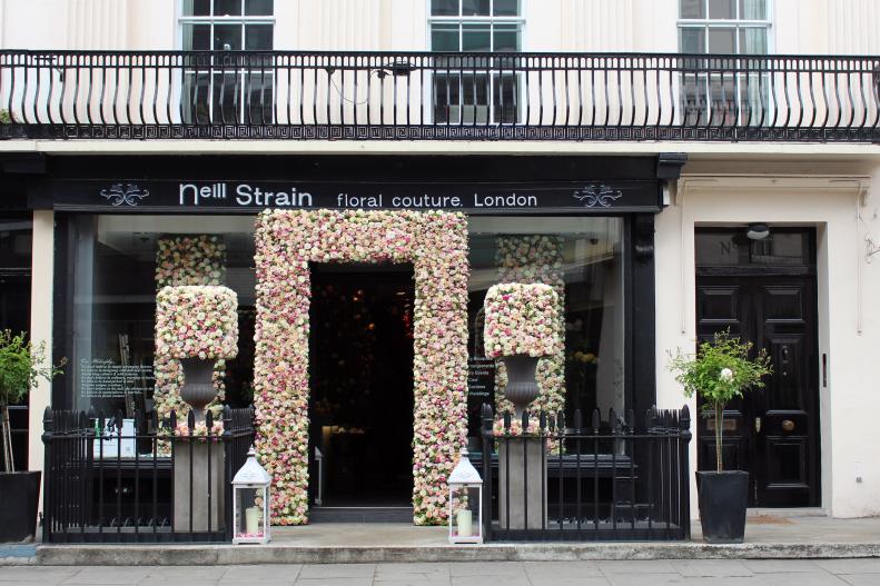 Neill Strain Floral Couture offers ready-to-go bouquets and decorating services to its Knightsbridge and greater London customers, as well as bespoke arrangements for celebrity clients like Kanye West and Lady Gaga, who Strain says love roses and Donatella Versace, a gardenia fan.