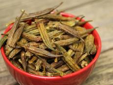 Dried okra makes a surprisingly good bar snack.