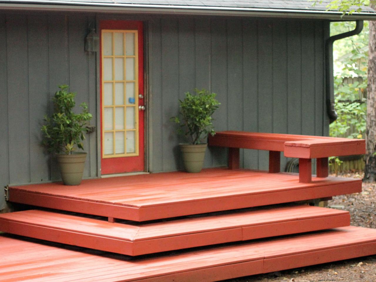 Refinishing a wood on sale deck