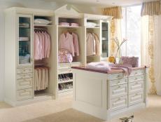 Elegant Woman's Walk-In Closet