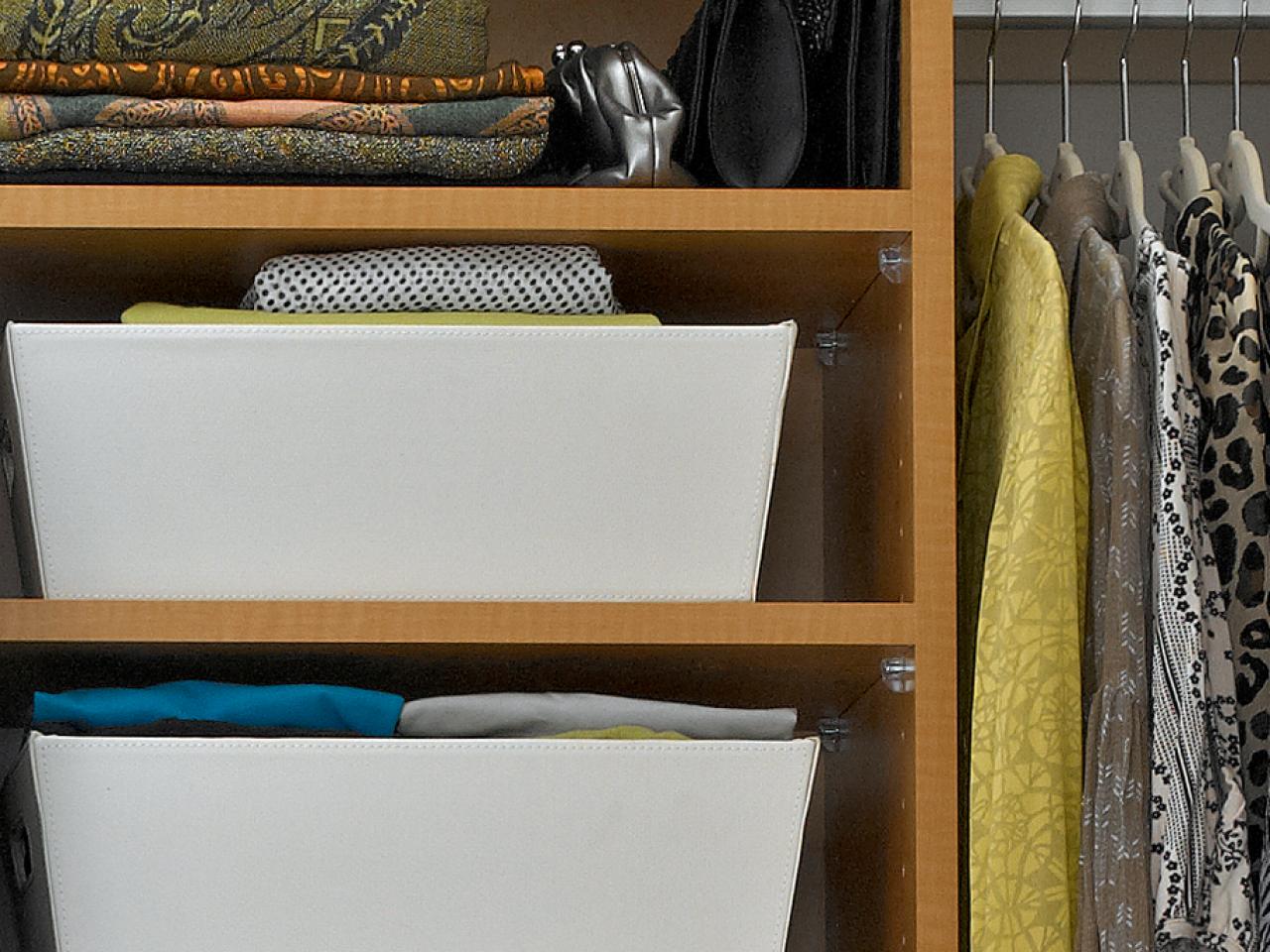 Closet Storage Baskets, Storage Boxes For Wardrobe Shelves