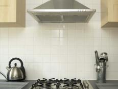 Modern design kitchen and gas stove