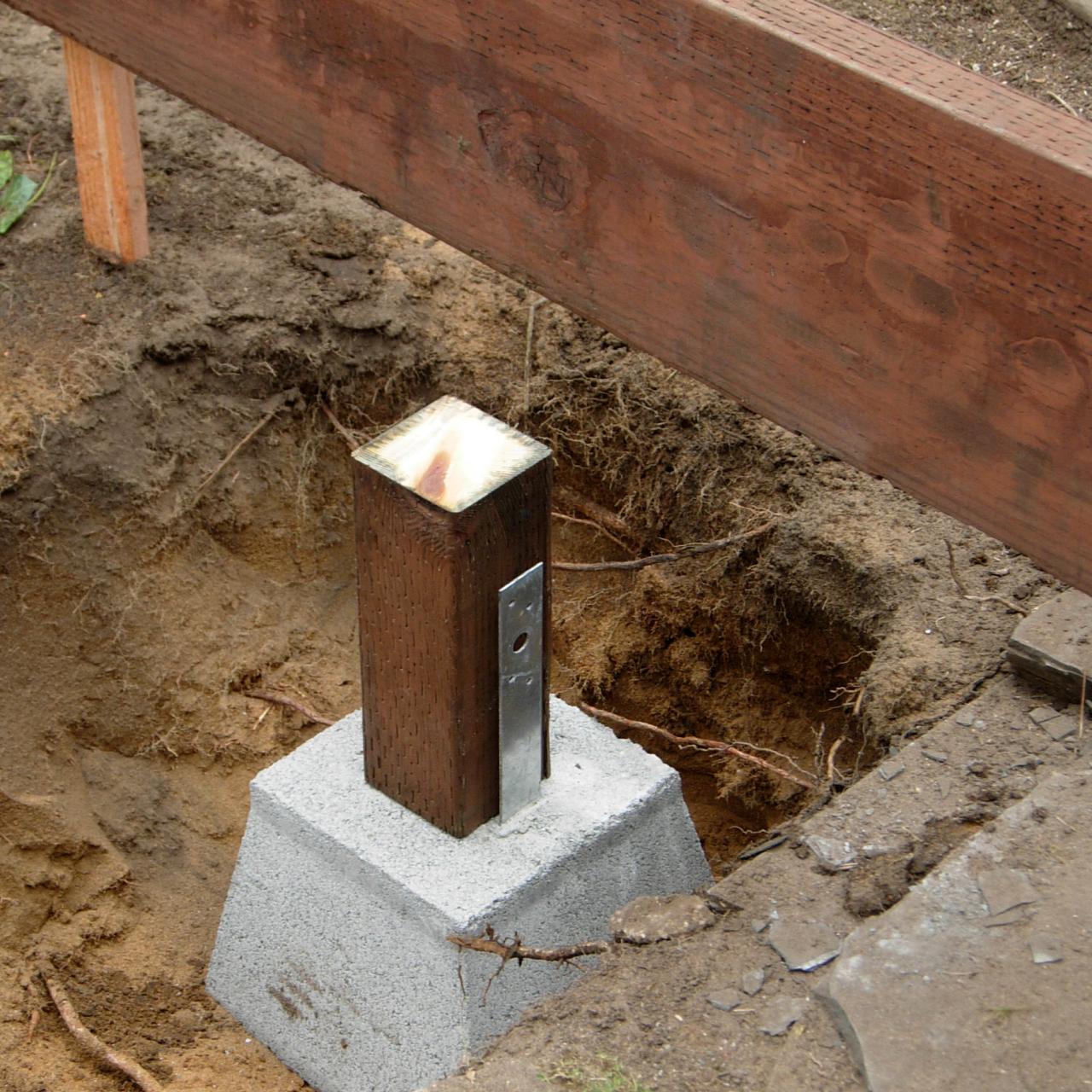 how to make a concrete footer