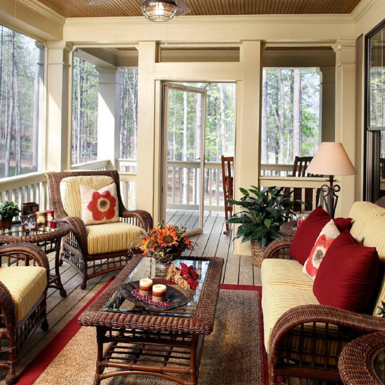 Screened in porch sales patio furniture
