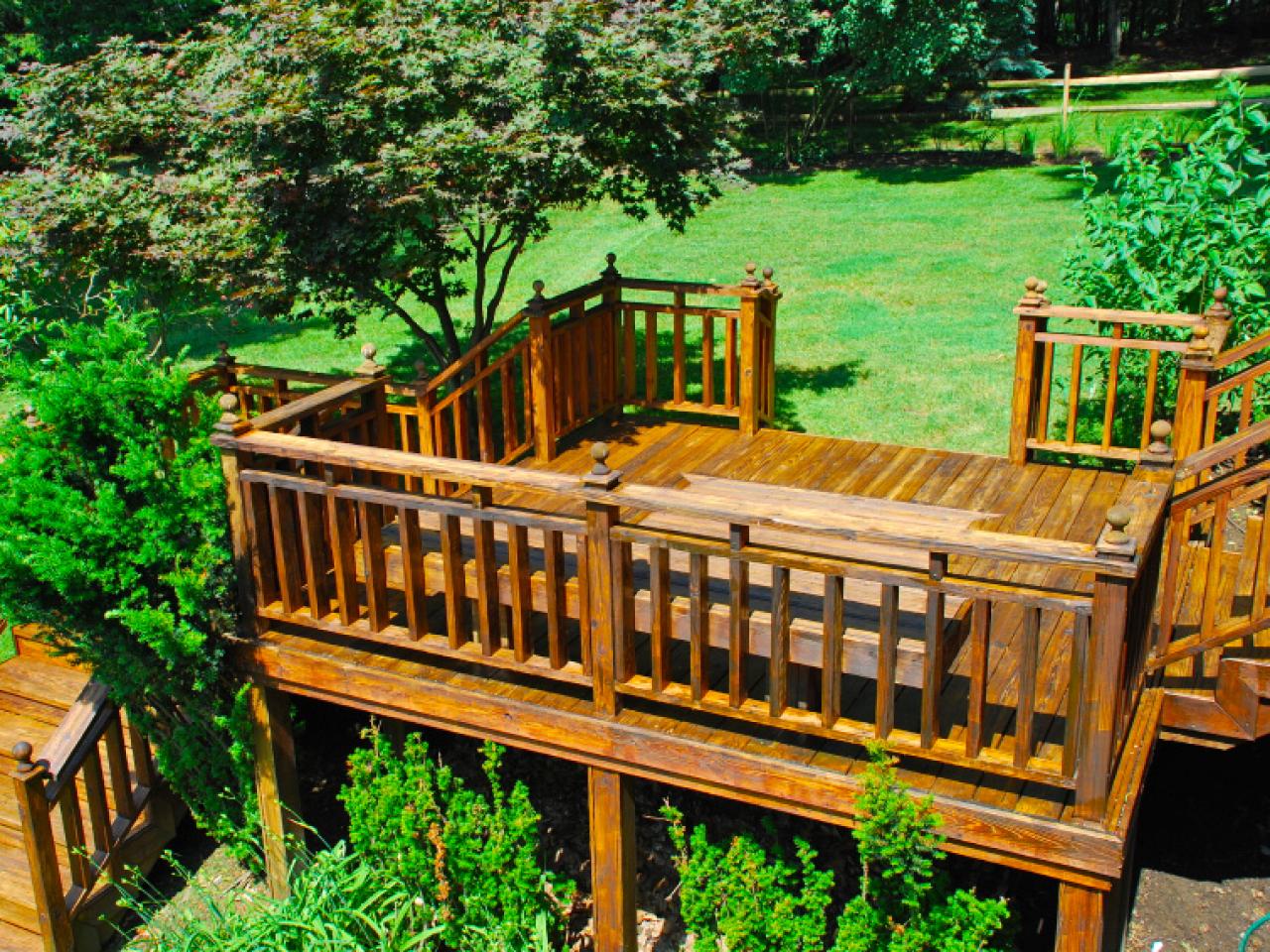 two story covered deck