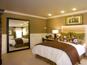 Large Bedroom with Wainscoting