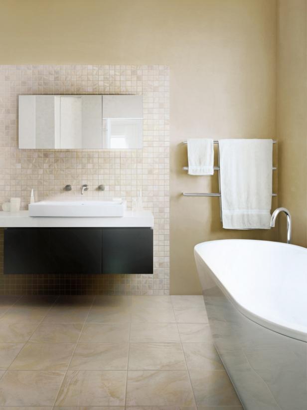 Porcelain Tile Bathroom Floors | HGTV